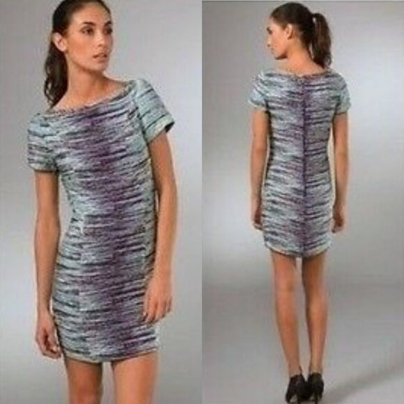 BRIAN REYES 100% SILK ZEBRA DRESS SIZE 12 - Picture 1 of 9